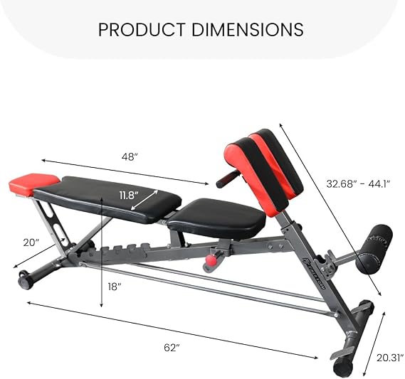 Multi-Functional Adjustable FID Weight Bench & Roman Chair