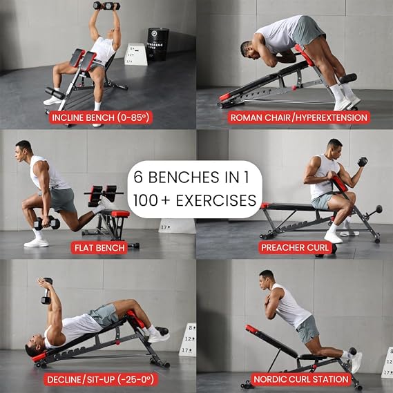 Multi-Functional Adjustable FID Weight Bench & Roman Chair