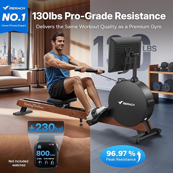 MERACH Pro-Grade Smart Magnetic Rowing Machine