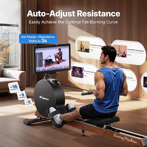 MERACH Pro-Grade Smart Magnetic Rowing Machine