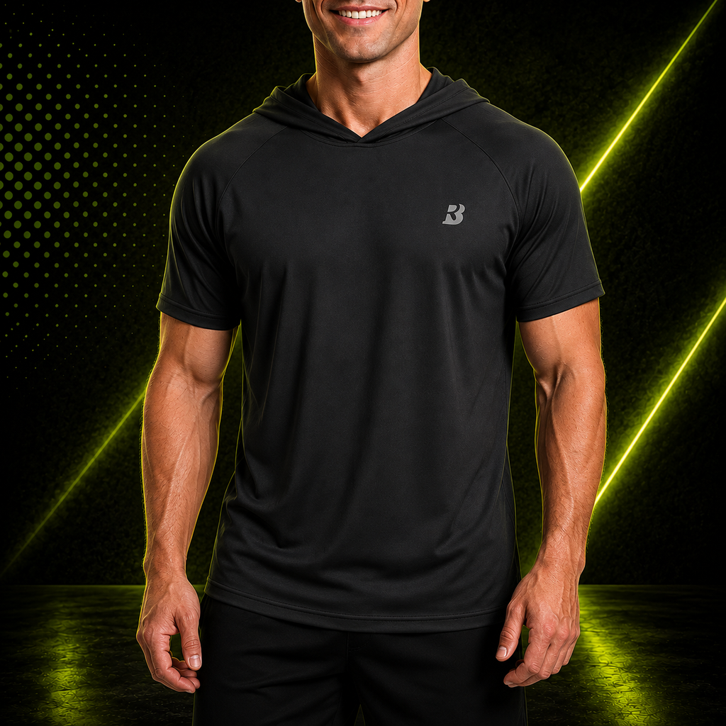 Men’s Lightweight Short Sleeve Workout Hoodie